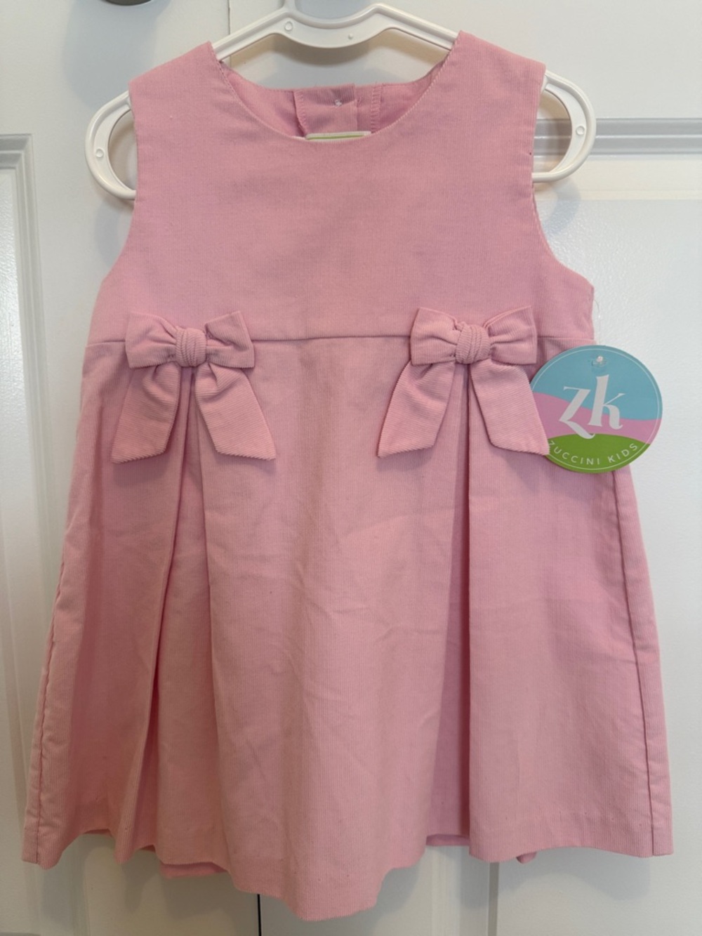 Zuccini Kids Pink Sleeveless Bow-Accent Party Dress